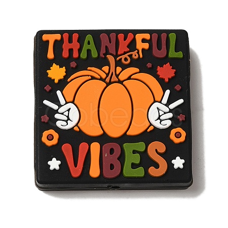 Thanksgiving Theme Silicone Beads SIL-S006-05B-1