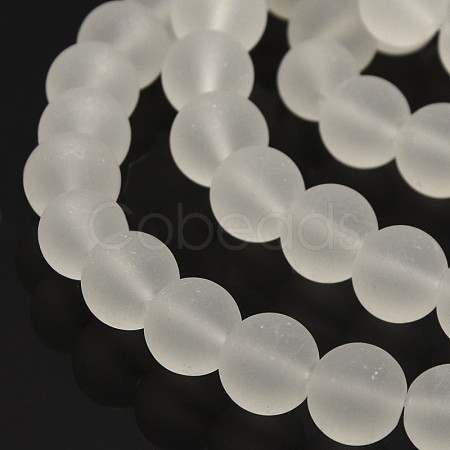 Baking Paint Transparent Glass Bead Strands X-GLAA-S031-10mm-13-1