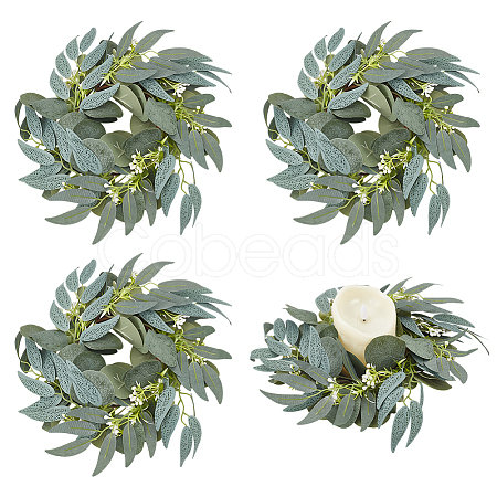 Spun Silk Cloth with PE Plastic Garland for Candle AJEW-WH0314-804A-1
