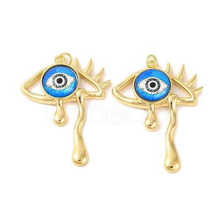 Rack Plating Brass Micro Pave Cubic Zirconia Pendants KK-H486-23G-04-1