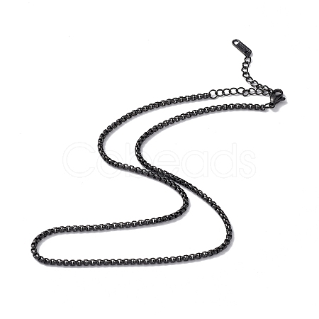 304 Stainless Steel Box Chain Necklace for Men Women NJEW-K245-020D-1