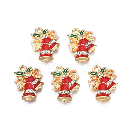 Rack Plating Alloy Enamel Pendants ENAM-N055-143LG-1