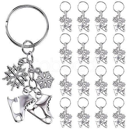 20Pcs Alloy Keychain KEYC-SC0001-15B-1