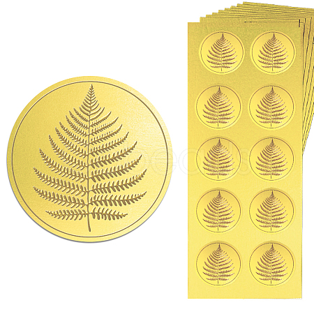 15 Sheets Gold Foil Paper Picture Stickers STIC-WH0025-007-1