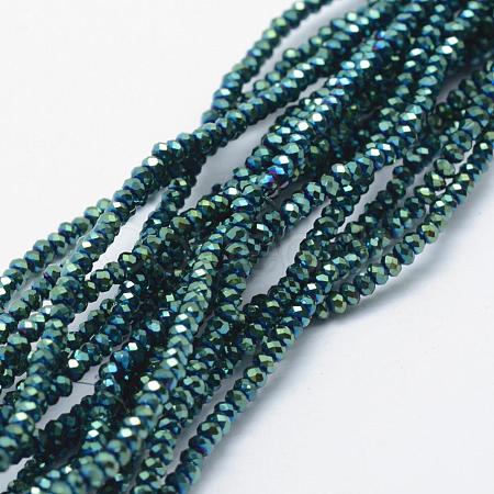 Electroplate Glass Beads Strands EGLA-J144-FP-A05-1