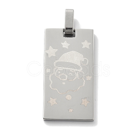 Christmas 304 Stainless Steel Pendants STAS-Z098-37P-1