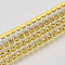 Electrophoresis Iron Rhinestone Strass Chains, Rhinestone Cup Chains, with Spool, Citrine, SS8.5, 2.4~2.5mm, about 10yards/roll