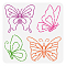 PET Hollow Out Drawing Painting Stencils, for DIY Scrapbook, Photo Album, Butterfly, 30x30cm