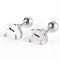 Tarnish Resistant 201 Stainless Steel Barbell Cartilage Earrings, Screw Back Earrings, with 304 Stainless Steel Pins, Dolphin, Stainless Steel Color, 5.5x8x2mm, Pin: 1mm