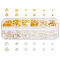 ARRICRAFT 240Pcs 12 Style Alloy & Iron & Brass Bead Caps, Golden & Silver, 4~8x1~8.5mm, Hole: 1~2mm, 20pcs/style