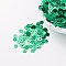 Ornament Accessories Plastic Paillette/Sequins Beads, Gear, Green, 4~5x0.1mm, Hole: 1mm