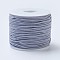 Elastic Cord, Polyester Outside and Latex Core, Silver, 2mm, about 54.68 yards(50m)/roll, 1roll/box