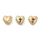 304 Stainless Steel European Beads, Large Hole Beads, with Rhinestone and Enamel, Heart with Cross, Mixed Color, Golden, 11.5x12.5x8.2mm, Hole: 4.2mm