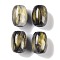 Resin European Beads, Large Hole Beads, Imitation Cat Eye, Barrel, Black, 16x12mm, Hole: 5.2mm