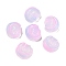 Handmade Lampwork Beads, Moon with Star, Pearl Pink, 14~14.5x12.5x5~5.5mm, Hole: 1~1.2mm