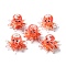 Handmade Bumpy Lampwork Beads Strands, Octopus, Red, 15x25x4mm, Hole: 1.4mm