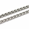 Tarnish Resistant 304 Stainless Steel Wheat Chains, Foxtail Chain, Unwelded, Stainless Steel Color, 9x6x1.5mm