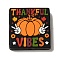 Thanksgiving Theme Silicone Beads, Dark Orange, Square, 29.5x29x8mm, Hole: 2mm