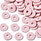 Handmade Polymer Clay Beads, Disc/Flat Round, Heishi Beads, Thistle, 8x0.5~1mm, Hole: 2mm, about 13000pcs/1000g