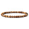 4mm Round Natural Picture Jasper Beads Bracelet for Men, European and American Retro Simple Versatile Stretch Bracelets, 7-1/2 inch(19cm)