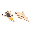 Eco-Friendly Alloy Enamel Pendants X-ENAM-T011-80A-NR-3