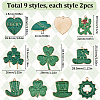 SUNNYCLUE 18Pcs 9 Styles Saint Patrick's Day Alloy Enamel Pendants ENAM-SC0004-61-2