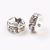 Brass Grade A Rhinestone Spacer Beads RB-A014-Z7mm-01S-2