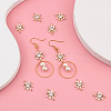 Brass Clear Cubic Zirconia Connector Charms KK-BBC0002-18-5