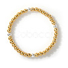 Brass Round Beads Stretch Bracelets for Women HH7054-8-1