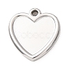304 Stainless Steel Pendant Cabochon Settings STAS-Z204-04P-07-1