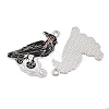 Alloy with Black Enamel Pendants AL-CBA2919-02P-05-2