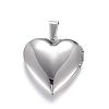 Tarnish Resistant 316 Stainless Steel Locket Pendants STAS-N0016-04P-2