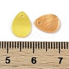 Spray Painted Natural Freshwater Shell Teardrop Charms SHEL-K006-47-4