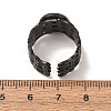 Woven Bezel 304 Stainless Steel Cuff Ring Components SA-CBAD8FA-01EB-02-3