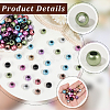 300Pcs Matte Rondelle Spray Painted Acrylic European Beads OACR-PA0001-74-6
