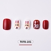 Christmas Theme Plastic Square Round Corners Full Cover False Nail Tips MRMJ-T078-101-2