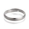 Adjustable 201 Stainless Steel Plain Band Rings STAS-P249-25A-S-2