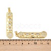 Brass Micro Pave Cubic Zirconia Big Pendants KK-F919-20G-3