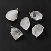 Raw Rough Natural Quartz Crystal Pendants G-A028-01H-1