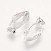 Brass Clip-on Earring Converters Findings KK-Q115-S-2