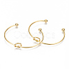 304 Stainless Steel Love Knot Cuff Bangle Making MAK-S073-001G-1