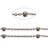 Brass Flat Oval Cable Chains X-CHC018Y-AB-1