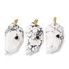 Natural Howlite Pendants GG-CBA51ED-04G-06-1