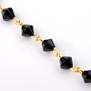 Handmade Bicone Glass Beads Chains for Necklaces Bracelets Making AJEW-JB00039-05-1