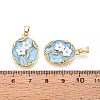 Brass Micro Pave Cubic Zirconia Pendants KK-N277-09A-G-3