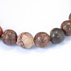 Natural Picasso Stone/Picasso Jasper Beads Strands X-G-E334-8mm-10-2