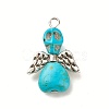 Halloween Dyed Synthetic Turquoise Pendants PALLOY-JF01598-04-S-1