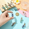 10Pcs 5 Color Alloy & Glass Bottle Pendants PALLOY-YW00057-5