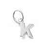 925 Sterling Silver Letter Charms STER-C012-01S-K-1
