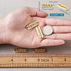 Brass Micro Pave Cubic Zirconia Links ZIRC-TA0001-14G-6
